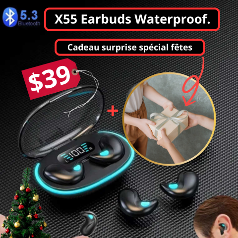 Ecouteurs sans fils X55 Earbuds Waterproof.