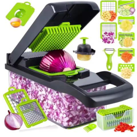 Coupe-légumes manuel multifonctionnel 16 en 1 (14 PCS Veggie Slicer)