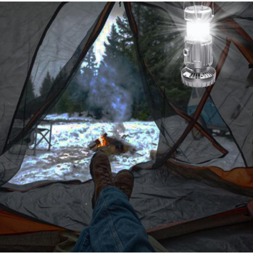 Lampe solaire avec ventilateur et chargeur