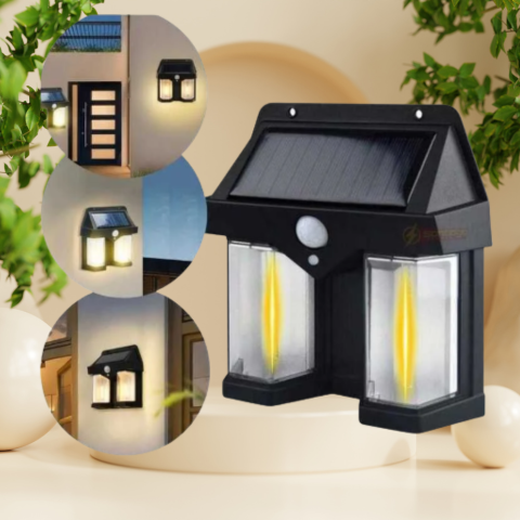 Lampe Solaire Murale Double Ampoules LED – Éclairez votre maison, sans électricité !