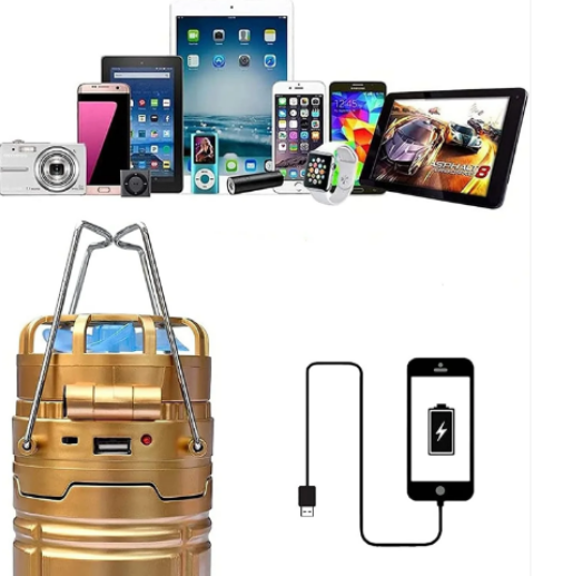 Lampe solaire avec ventilateur et chargeur