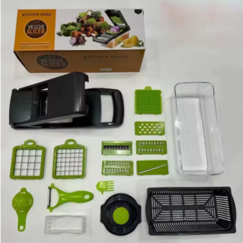 Coupe-légumes manuel multifonctionnel 16 en 1 (14 PCS Veggie Slicer)