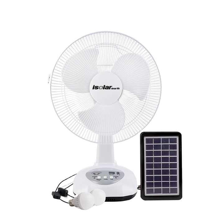 KIT VENTILATEUR SOLAIRE 12 POUCES + 2 LAMPES & PANNEAU SOLAIRE