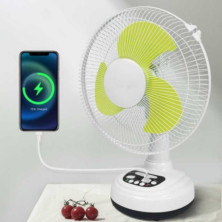 KIT VENTILATEUR SOLAIRE 12 POUCES + 2 LAMPES & PANNEAU SOLAIRE