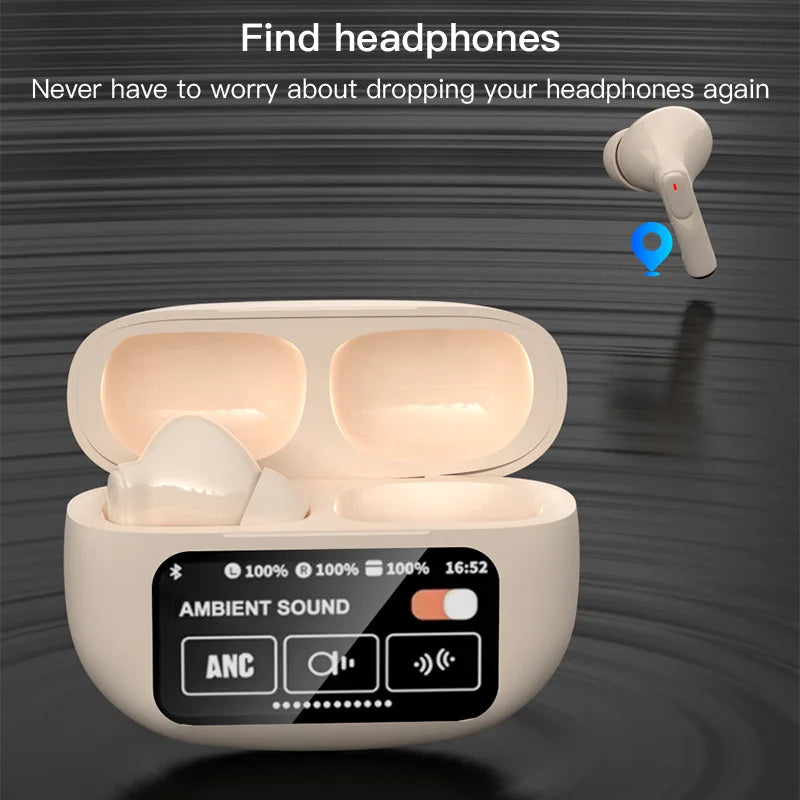 Airpods A9 PRO - Écran tactile-Réduction de Bruit Active ANC